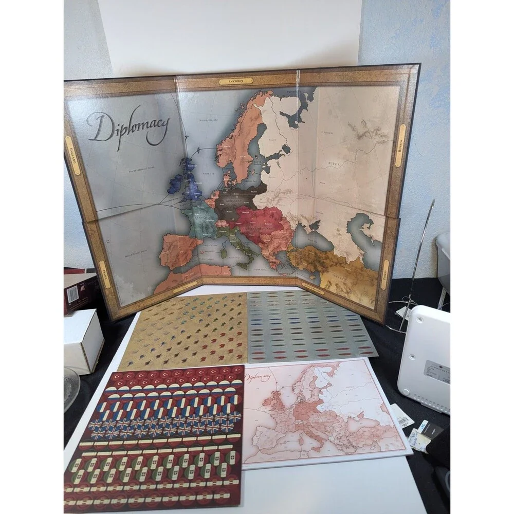 Diplomacy Board Game by Avalon Hill  50th Anniversary Wizards 2008 Complete